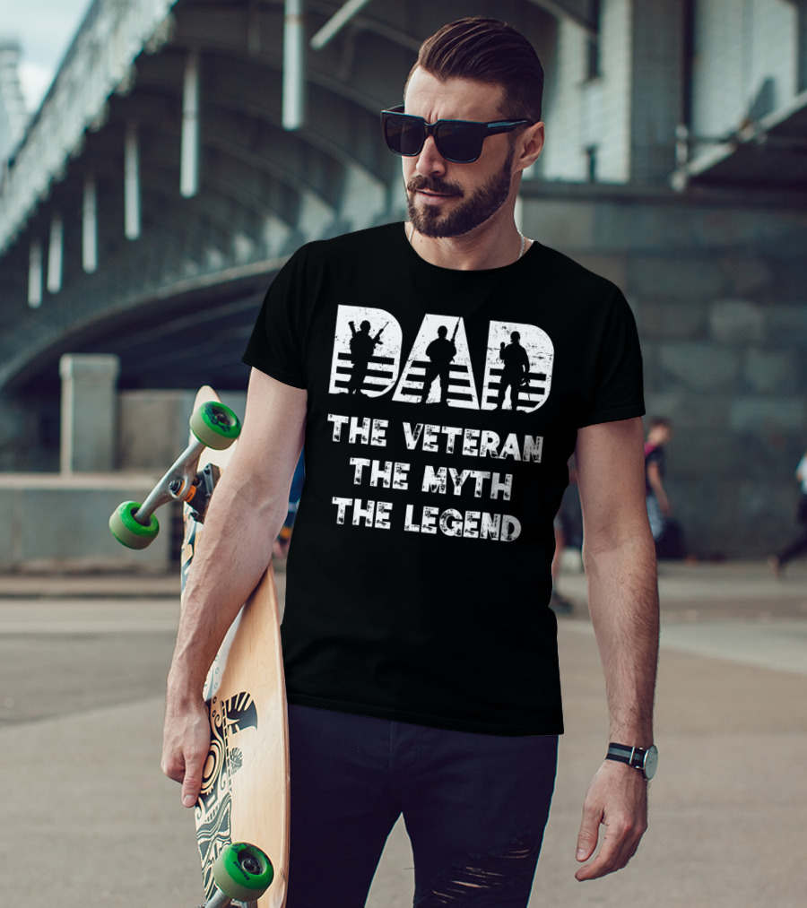 Dad Veteran Myth Legend Perfect For Veteran Dad 55 T-Shirt