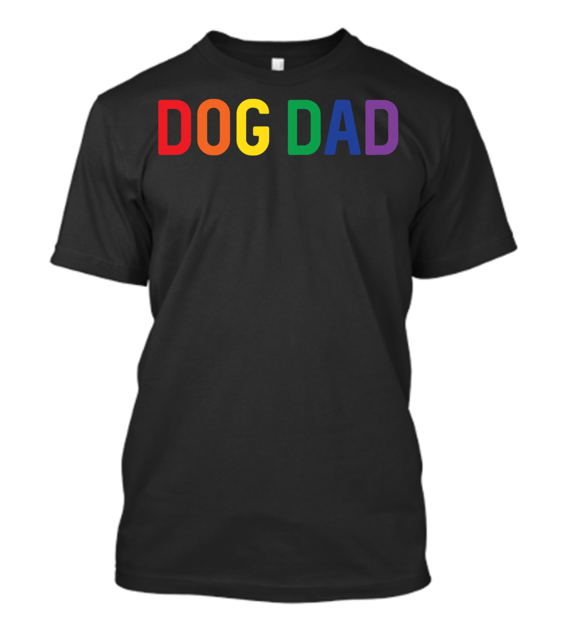 Dog Dad Rainbow Gay Pride T-Shirt