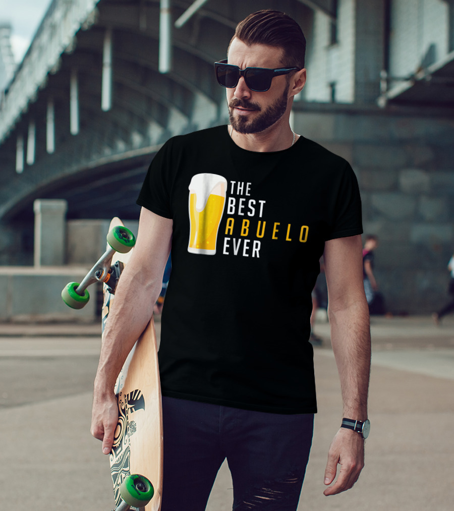 The Best Abuelo Ever Beer Glass T-Shirt