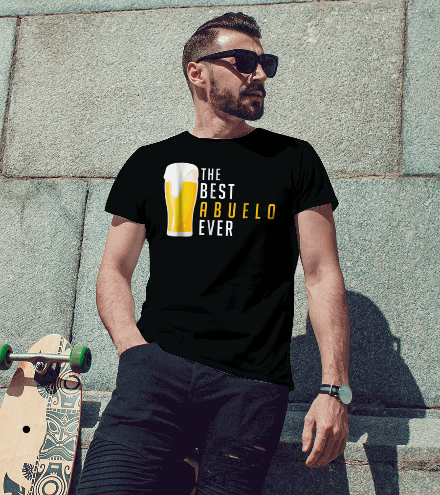 The Best Abuelo Ever Beer Glass T-Shirt