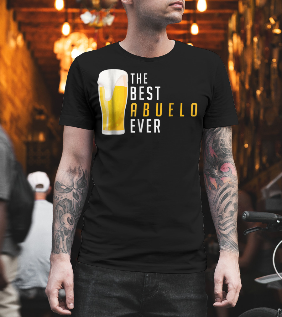 The Best Abuelo Ever Beer Glass T-Shirt