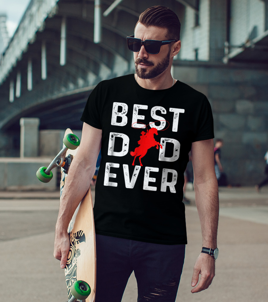Best Dad Ever Cowboy Rider Iconic T-Shirt