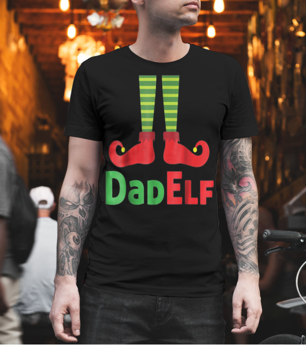 Dad Elf Christmas Family Matching Pajama Party T-Shirt Dad Elf Christmas Family Matching Pajama Party T-Shirt