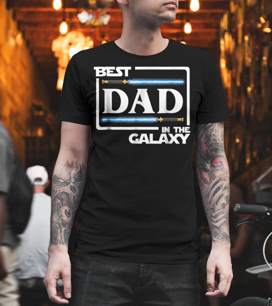 Best Dad In The Galaxy Lightsaber T-Shirt