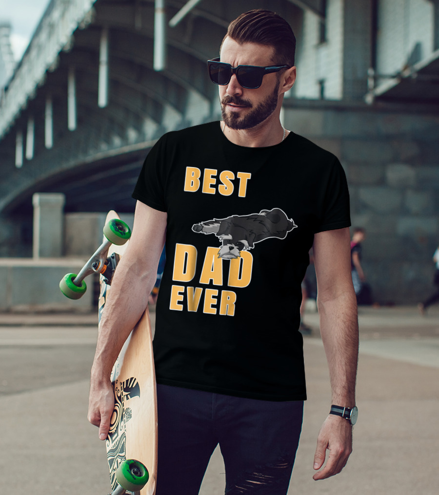 Best Dad Ever Miniature Schnauzer T-Shirt