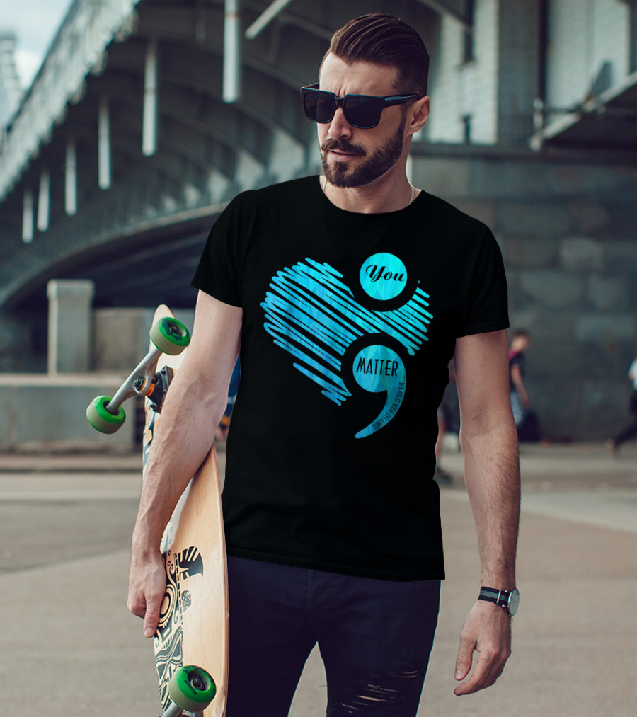 You Matter Blue Heart Prostate Cancer Awareness T-Shirt