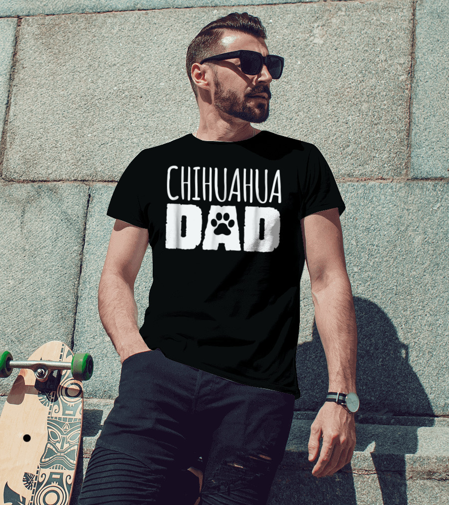 Chihuahua Dad Paw Prints T-Shirt