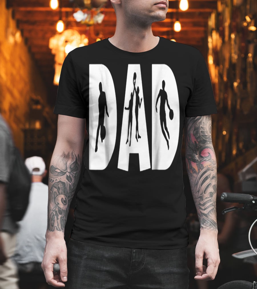 Basketball Dad Silhouette Sports Enthusiast Father's T-Shirt