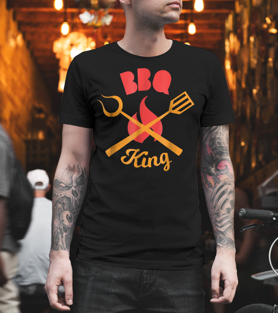 BBQ King Hot Grilled Tools Flame Barbecue T-Shirt