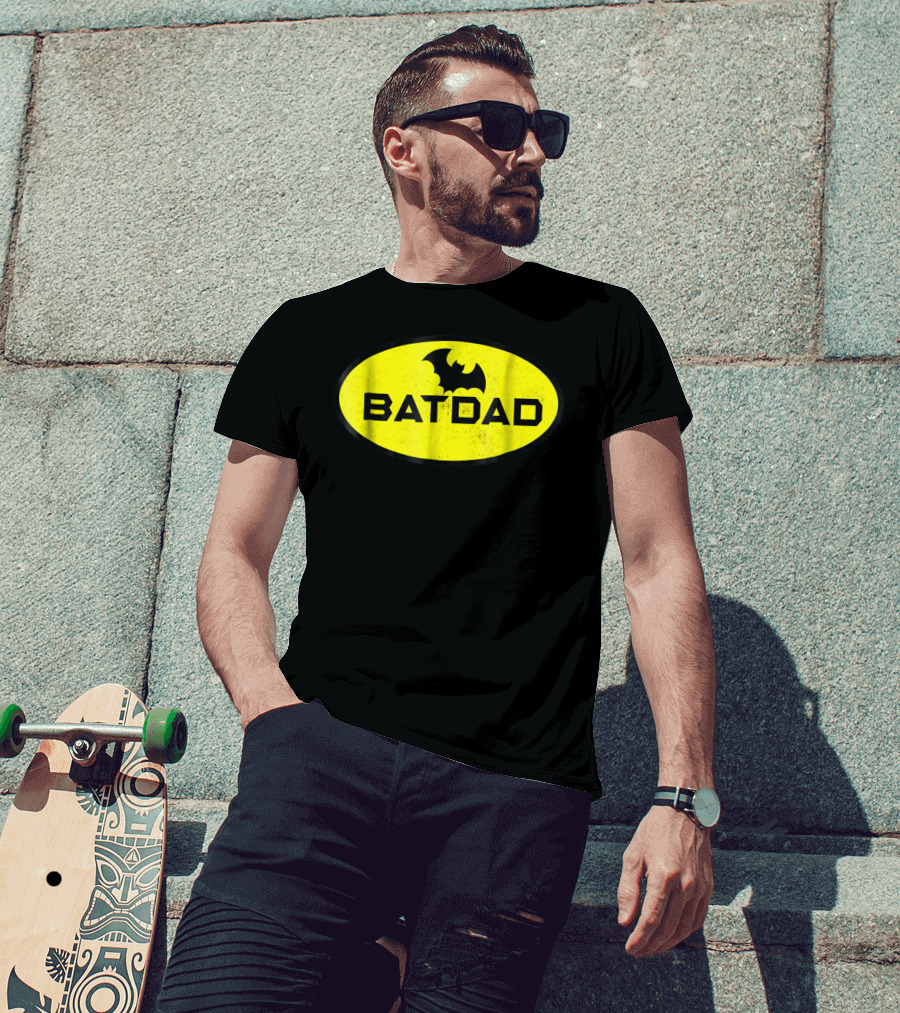 BATDAD Funny Dad Family Superhero T-Shirt