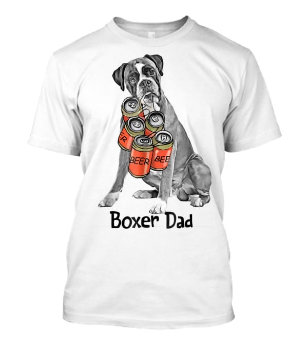 Boxer Dad Beer Can Fetcher T-Shirt