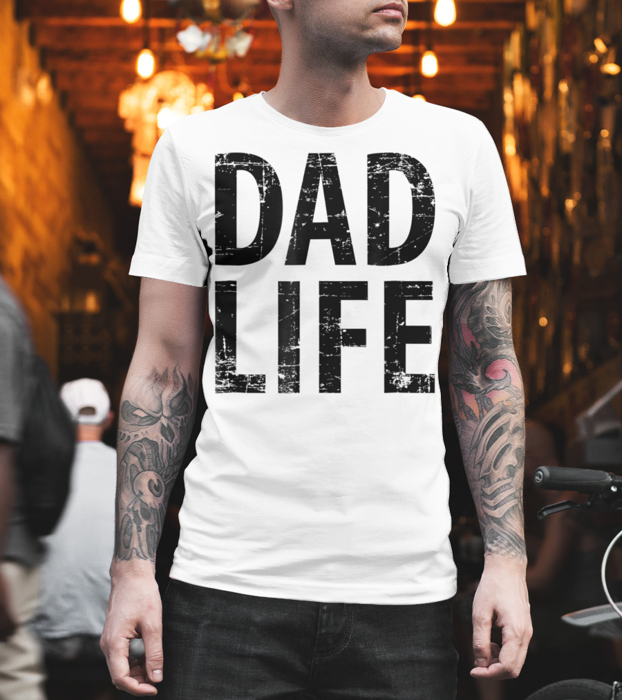 Dad Life Distressed Vintage Dark T-Shirt