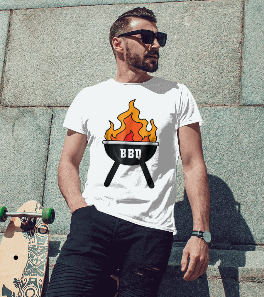 BBQ Pit Master Hot Flames Grilling Barbecue T-Shirt