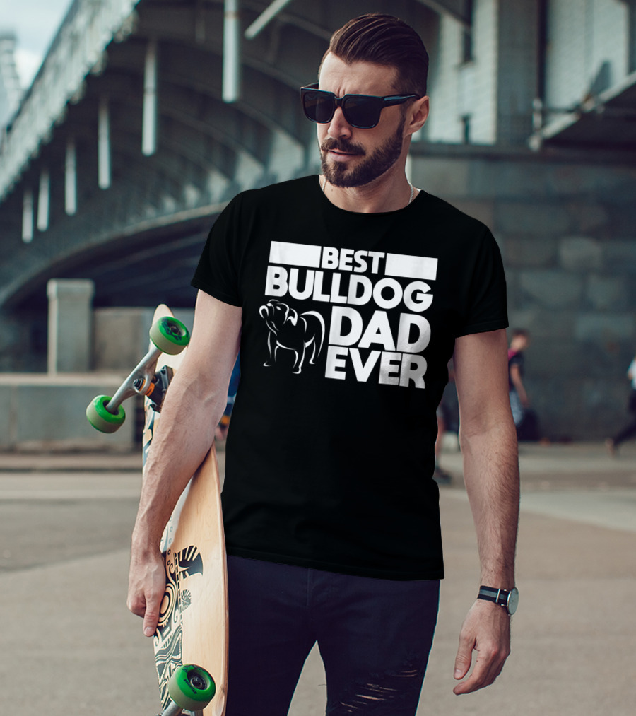 Best Bulldog Dad Ever Boys Frances American24 T-Shirt