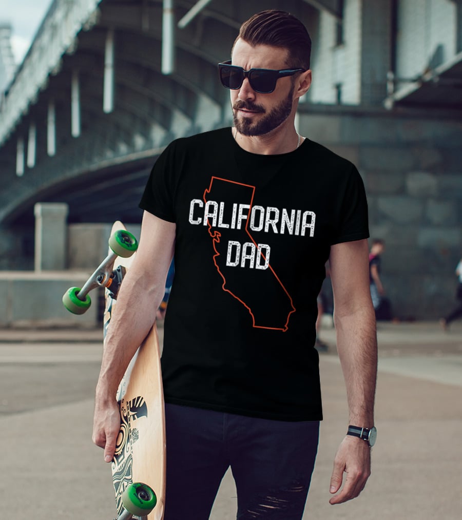 California Dad Map Outline T-Shirt