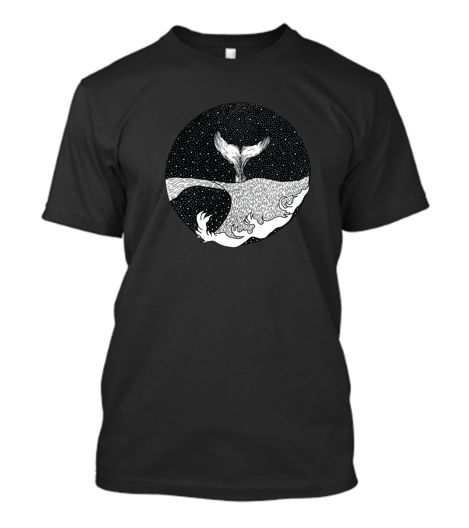 Ambition 1081216 Whale Tail Ocean Stars T-Shirt