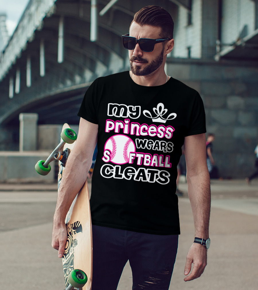 My Princess Wears Softball Cleats T-Shirt