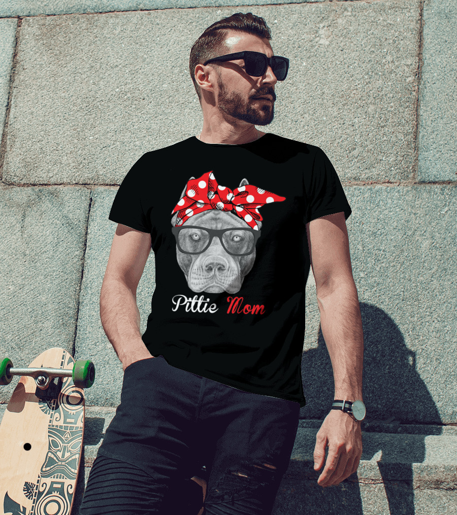 Pittie Mom Pitbull Dog Lovers Mothers Day T-Shirt