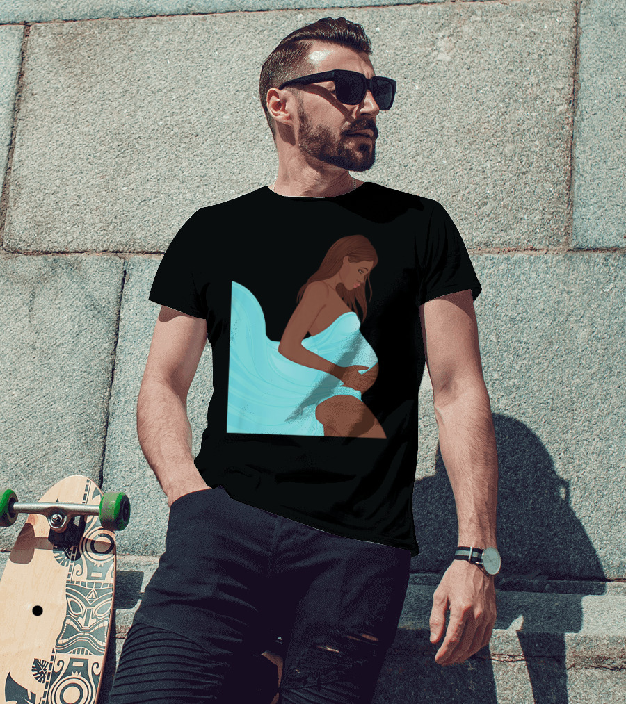 Pregnancy Black Girl Magic African Queen Mom57 T-Shirt