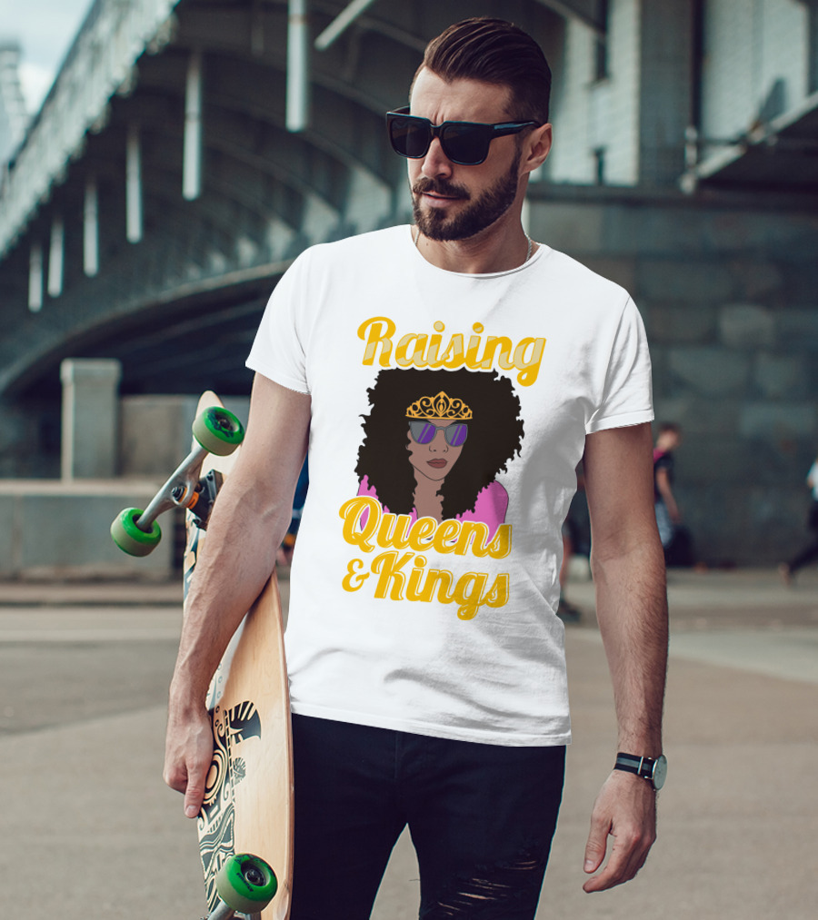 Raising Queens And Kings Afro Mama Tiara Sunglasses T-Shirt