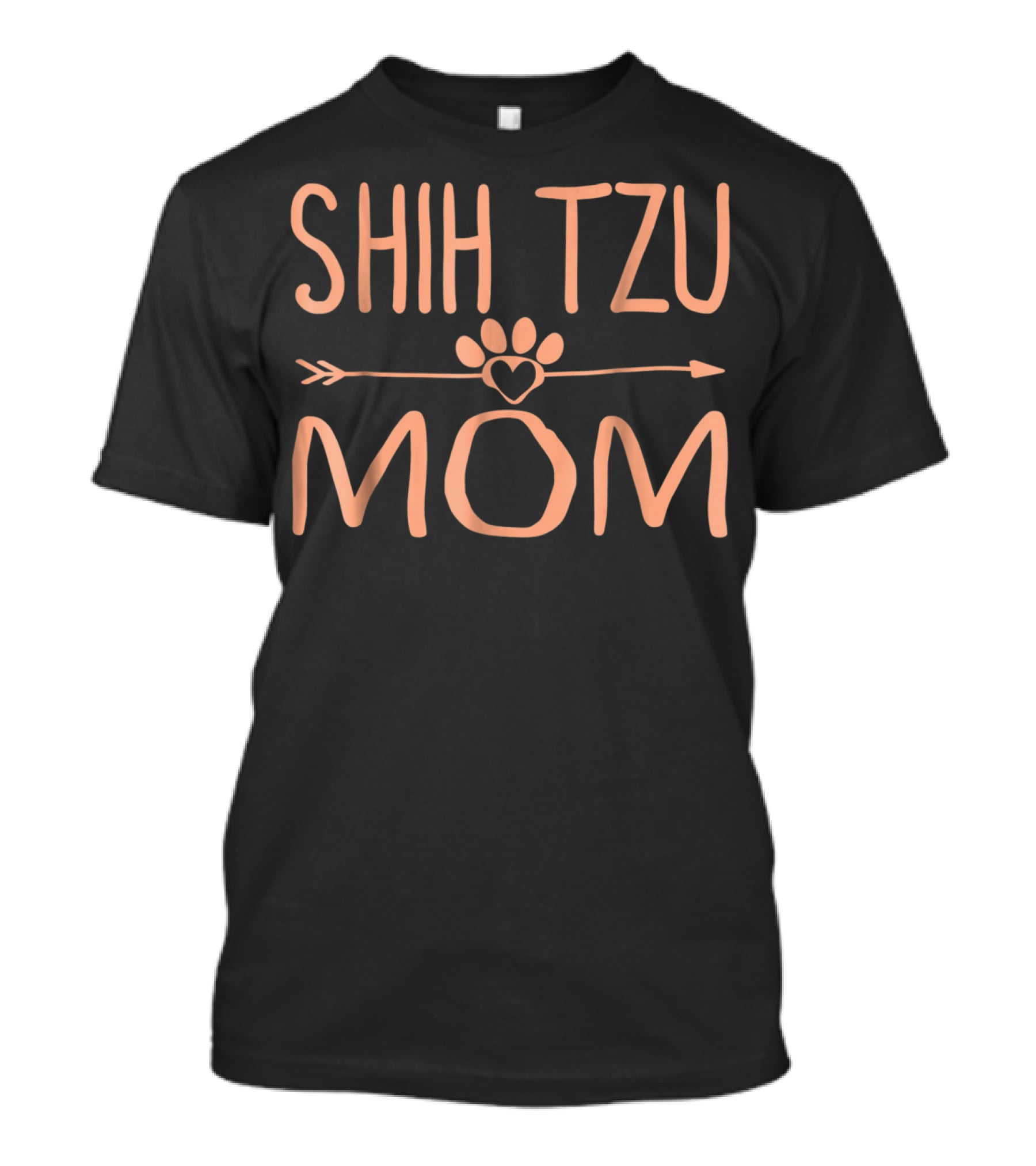 Shih Tzu Mom Paw Heart Arrow Dog Lovers T-Shirt