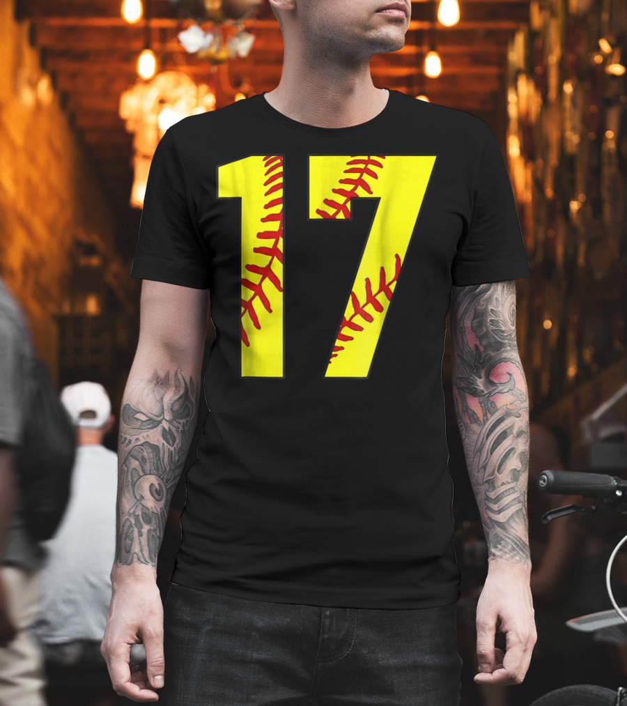 Softball Mom 17 Jersey Player Fan T-Shirt