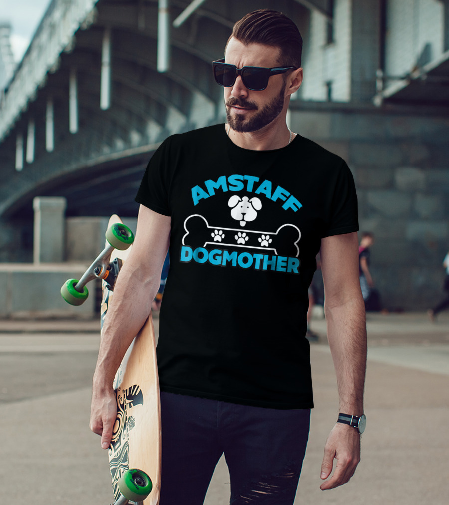 Amstaff Dogmother Bone And Paws T-Shirt
