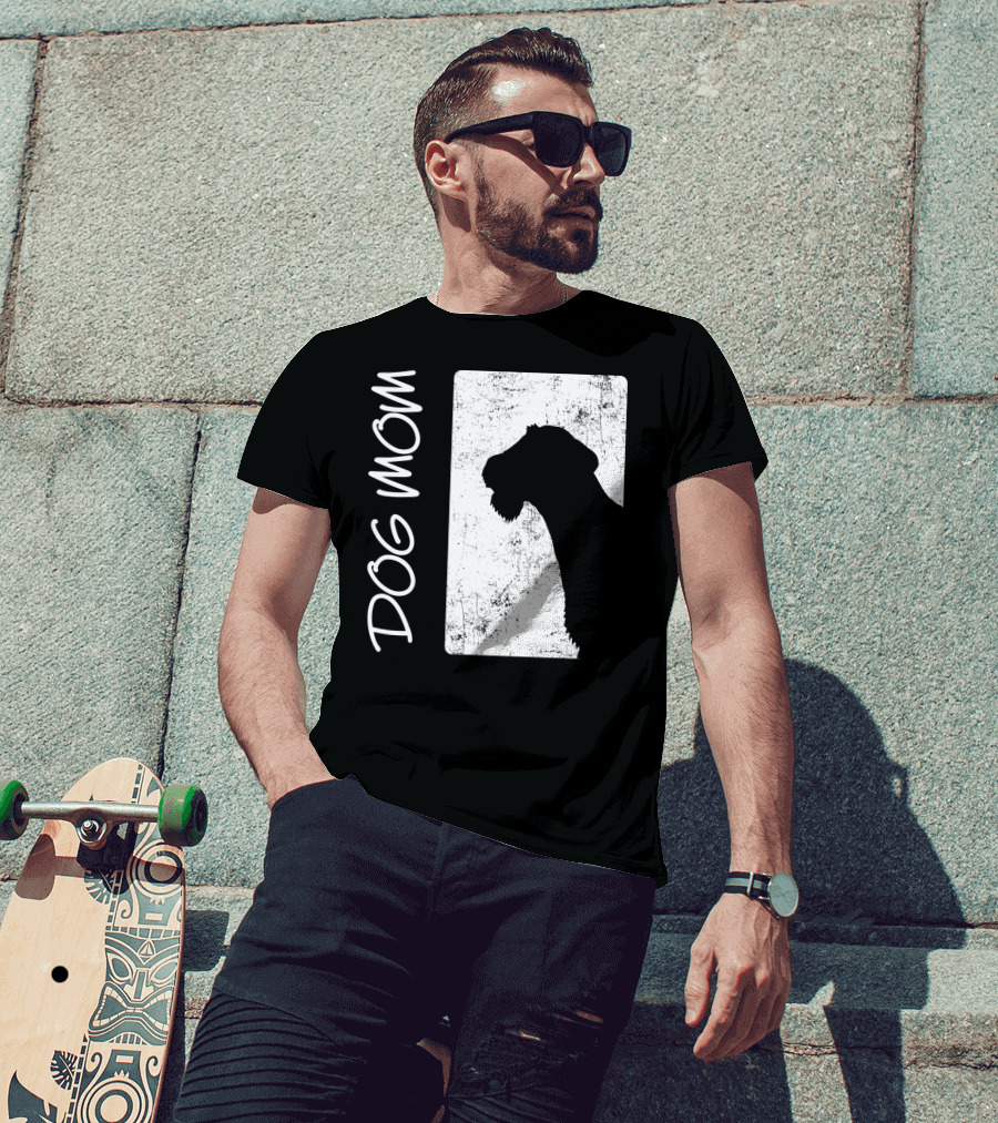 Dog Mom Airedale Terrier Silhouette S72 T-Shirt
