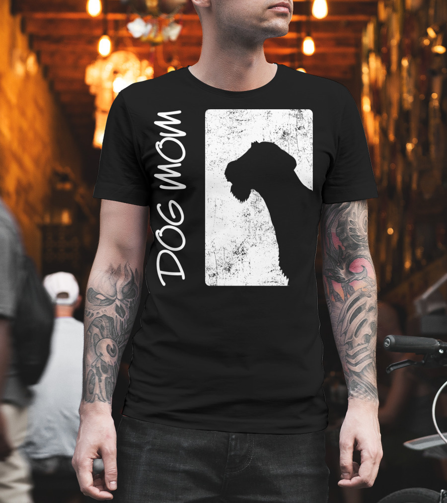Dog Mom Airedale Terrier Silhouette S72 T-Shirt