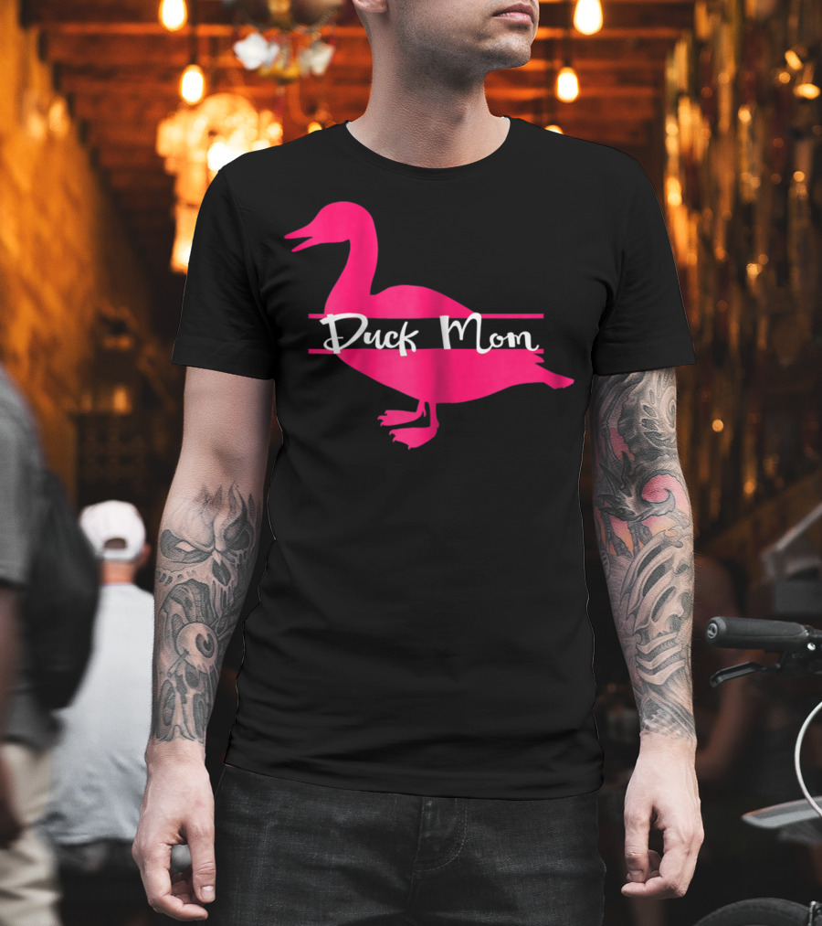 Duck Mom Rouen Pekin Duck Pink T-Shirt