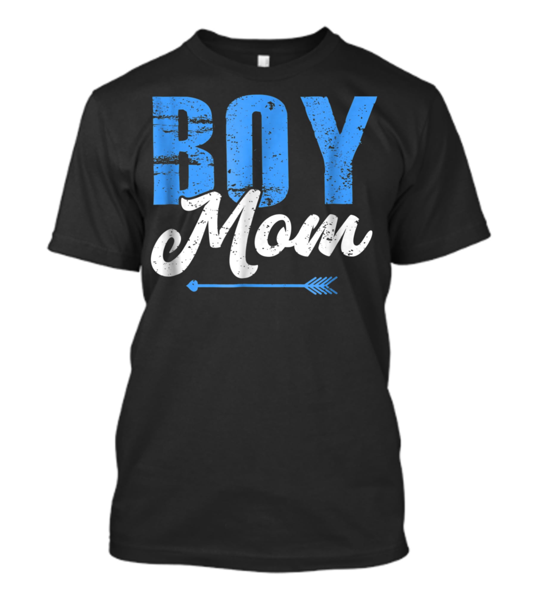 Boy Mom Bold Blue Lettering With Arrow T-Shirt