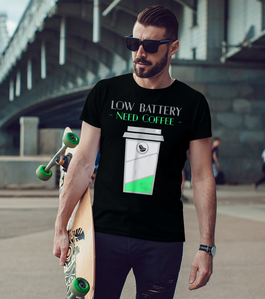 Low Battery Need Coffee Women Mom5 Coffee Cup T-Shirt