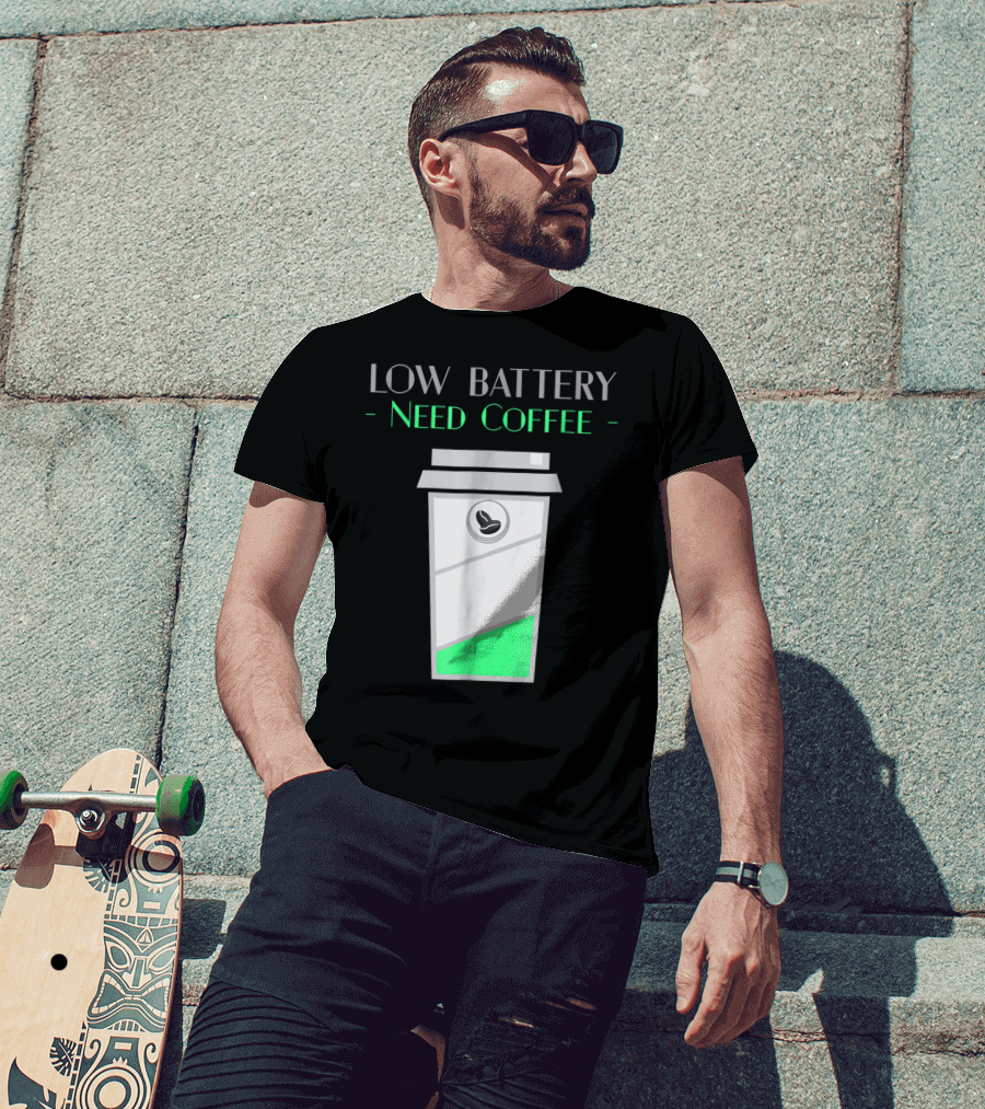 Low Battery Need Coffee Women Mom5 Coffee Cup T-Shirt
