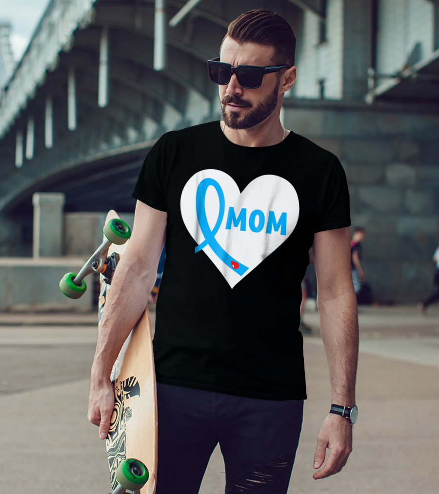 Proud Mom Mama Mother Of A Type 1 2 Diabetes Diabetic Heart T-Shirt