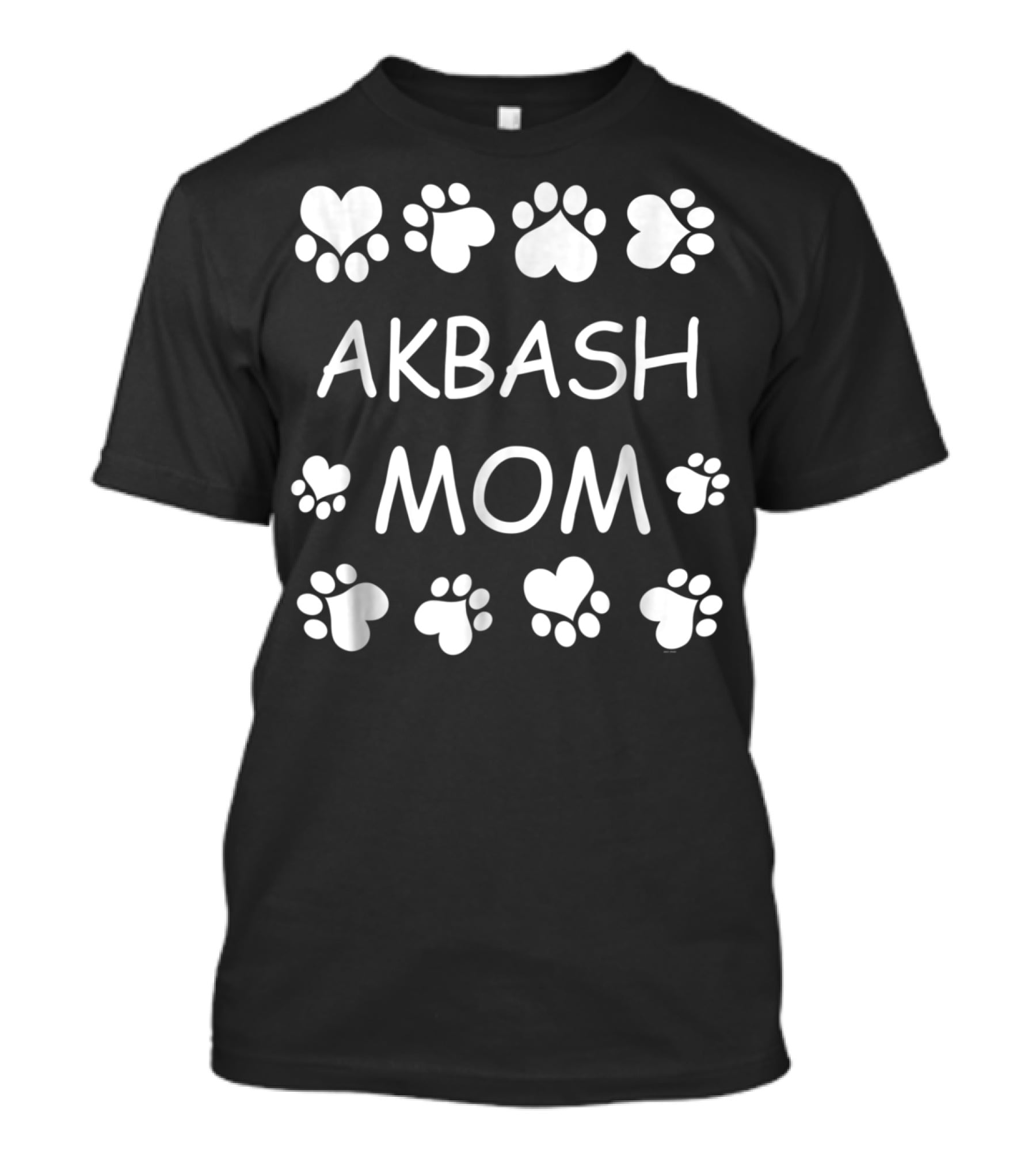 Akbash Mom Paw Print Hearts Christmas Birthday T-Shirt