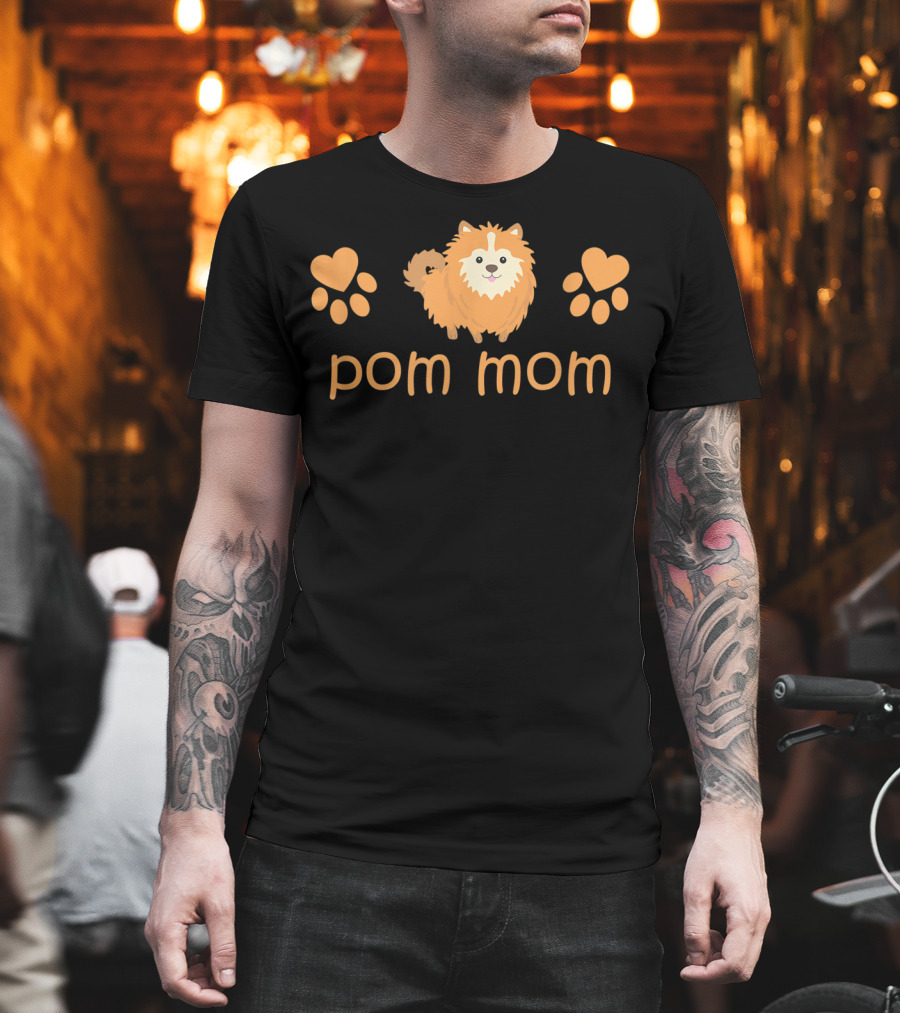 Pom Mom Cute Funny Pomeranian For Lovers T-Shirt