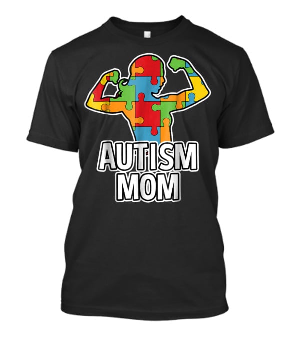 Autism Mom Puzzle Piece Awareness T-Shirt