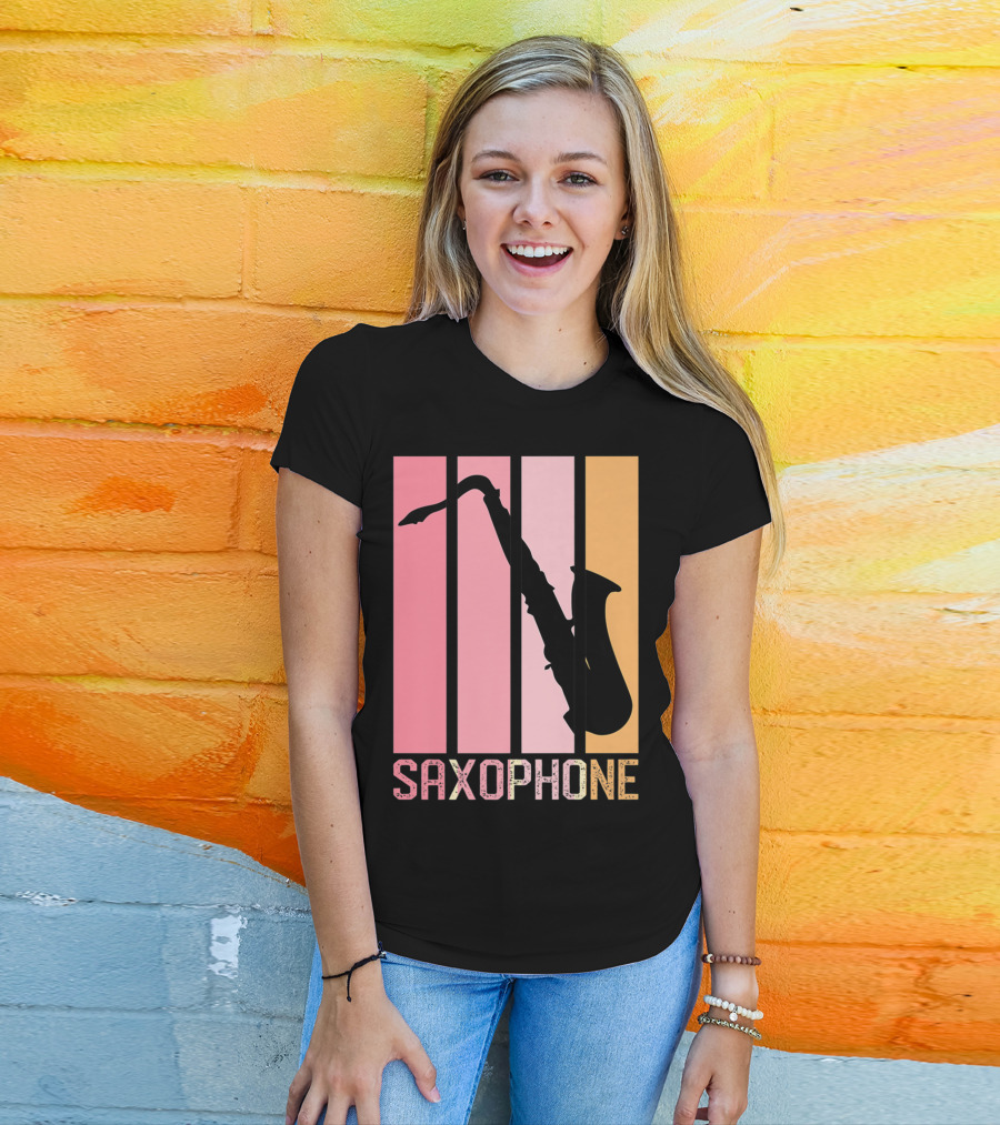 Saxophone Band Mom Marching Band School Music T-Shirt
