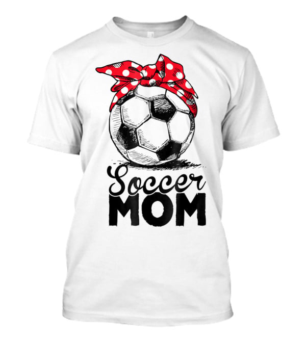 Funny Soccer Mom Polka Dot Bandana Vintage Soccer Fan Player17 T-Shirt