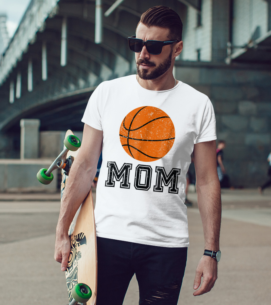 Basketball Mom Minimalist Ball MOM Mas88 T-Shirt