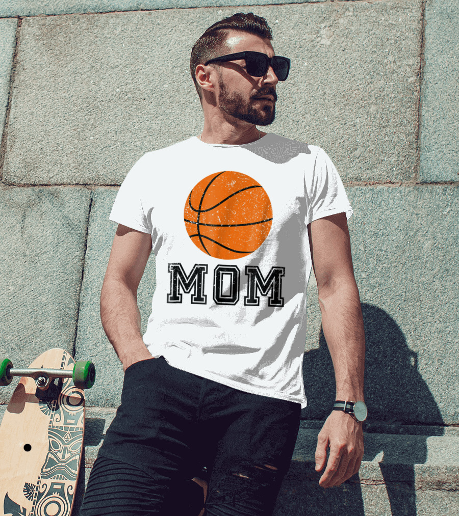 Basketball Mom Minimalist Ball MOM Mas88 T-Shirt