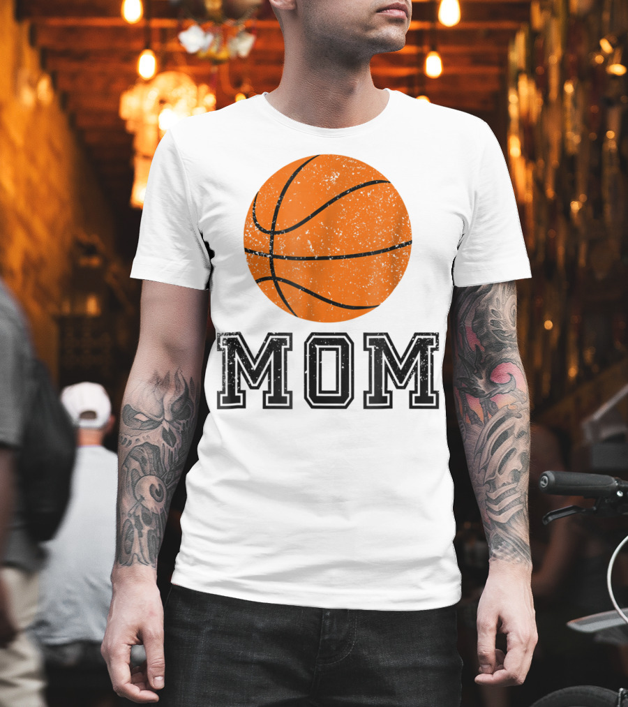 Basketball Mom Minimalist Ball MOM mas88 T-Shirt