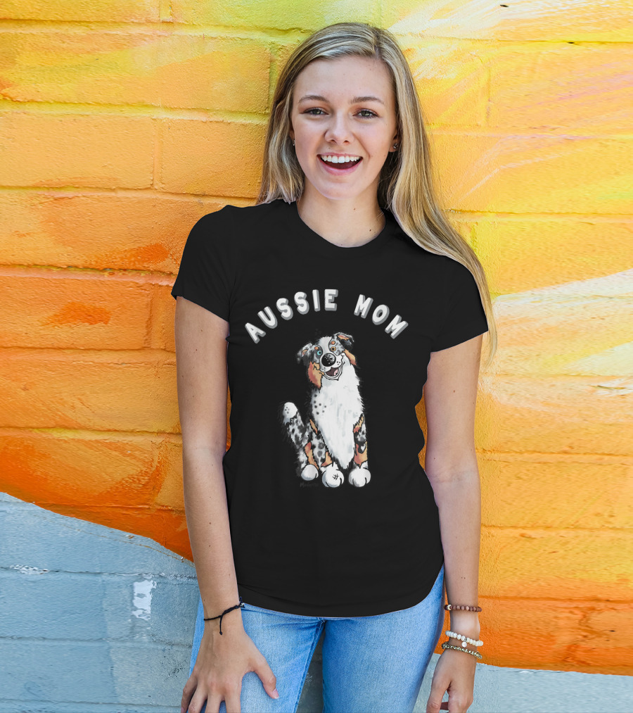 Aussie Mom I Australian Shepherd Dog T-Shirt