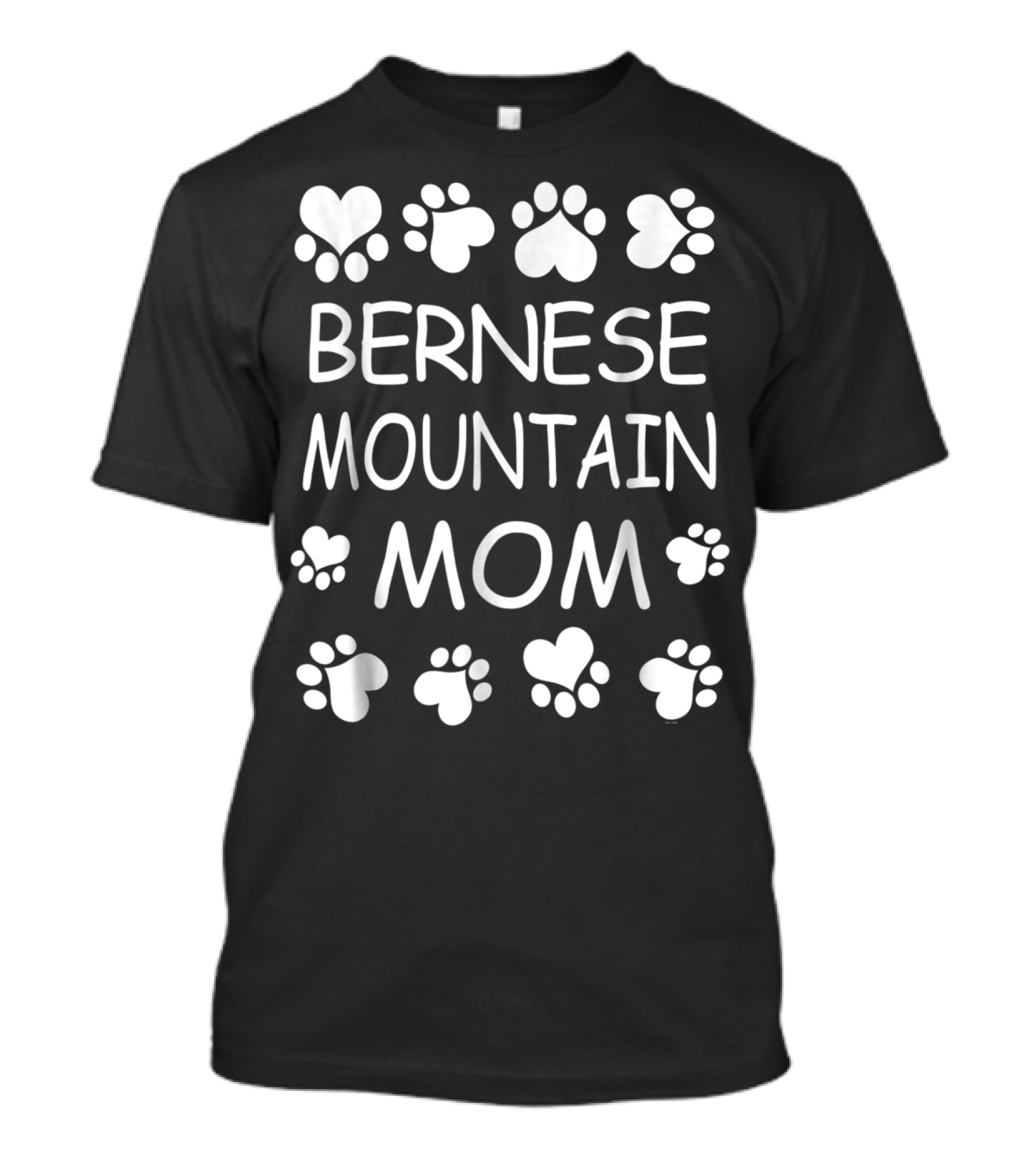 Bernese Mountain Mom Heart And Paw Print Lovers For Christmas Birthday T-Shirt