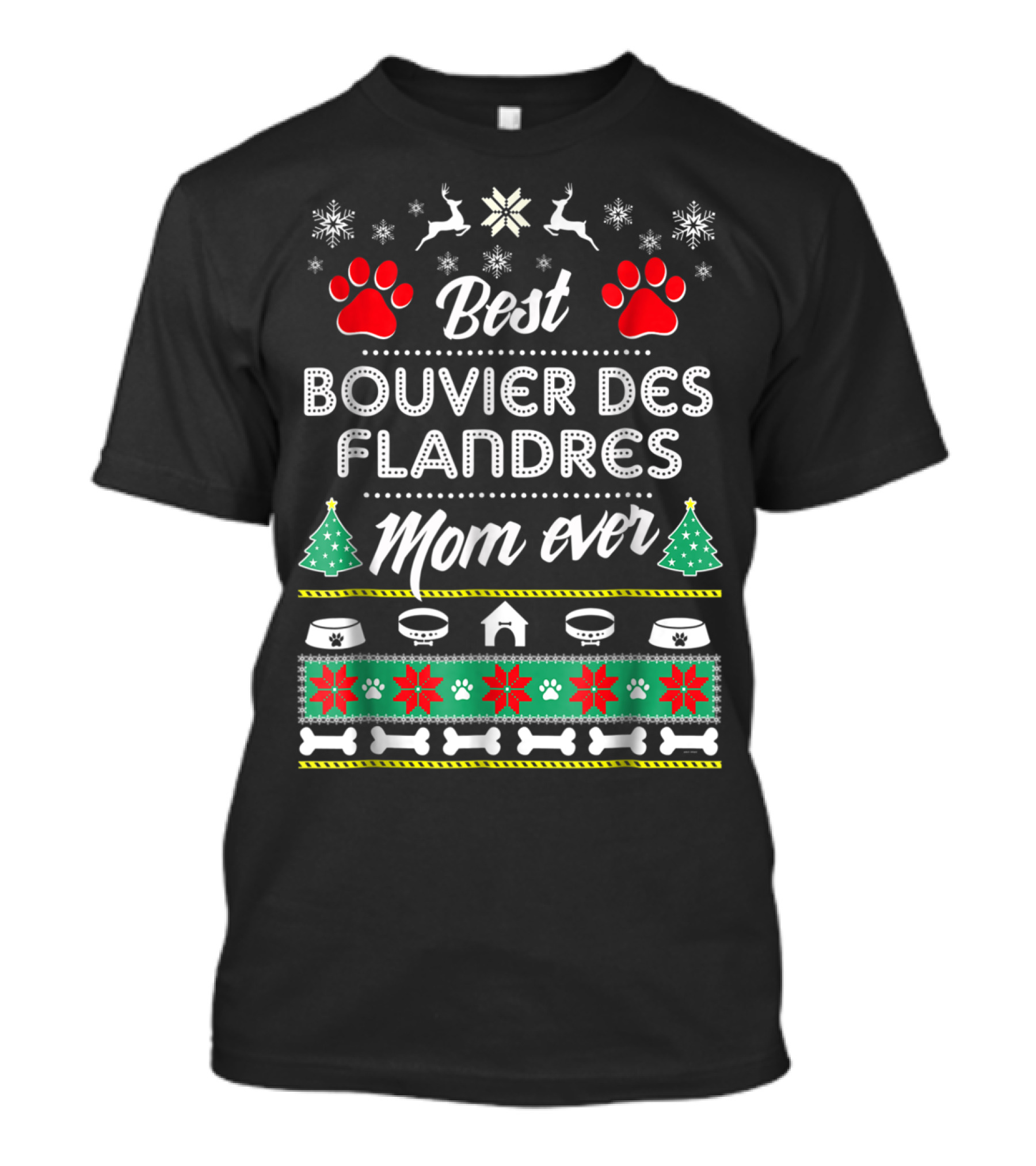 Best Bouvier Des Flandres Mom Ever Christmas T-Shirt