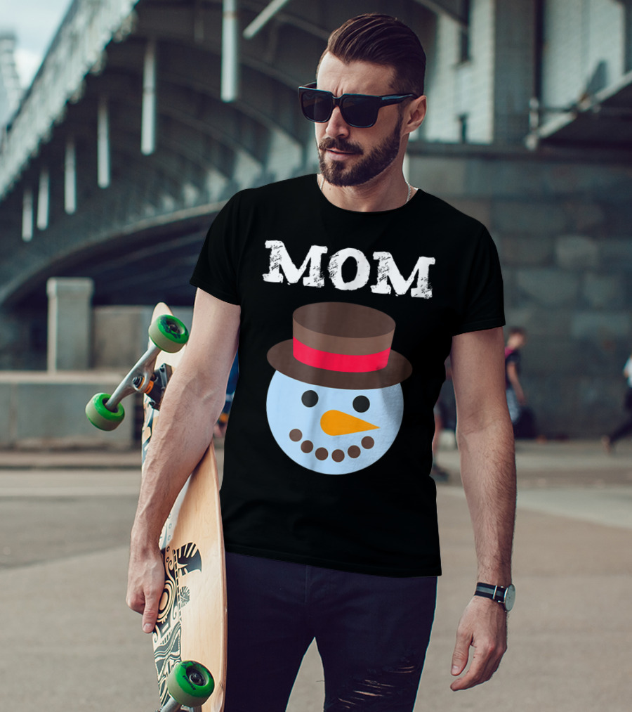 Mom Snowman Fun Family Christmas Matching PJ 30 T-Shirt