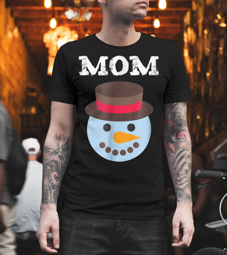 Mom Snowman Fun Family Christmas Matching PJ 30 T-Shirt