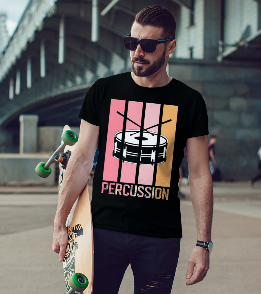 Percussion Drum Band Mom Marching Band School T-Shirt
