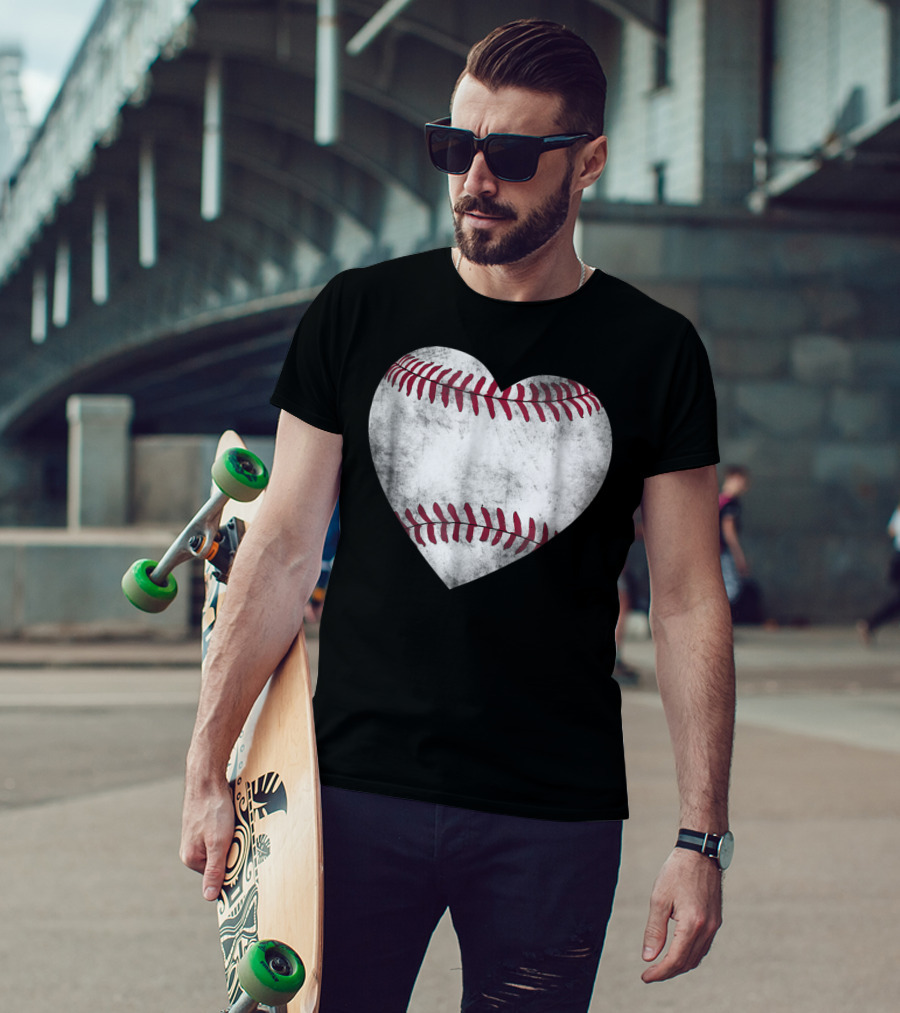 Baseball Heart Baseball And Family81 Vintage Stitching T-Shirt