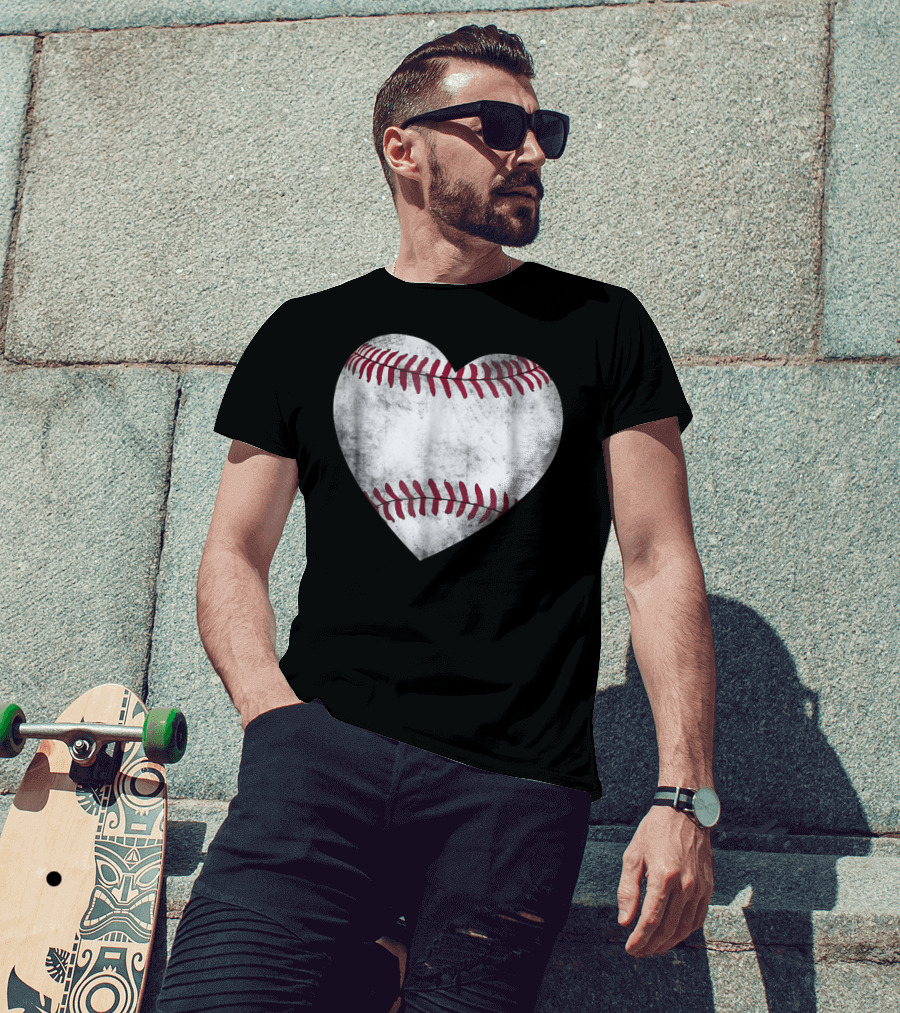 Baseball Heart Baseball And Family81 Vintage Stitching T-Shirt